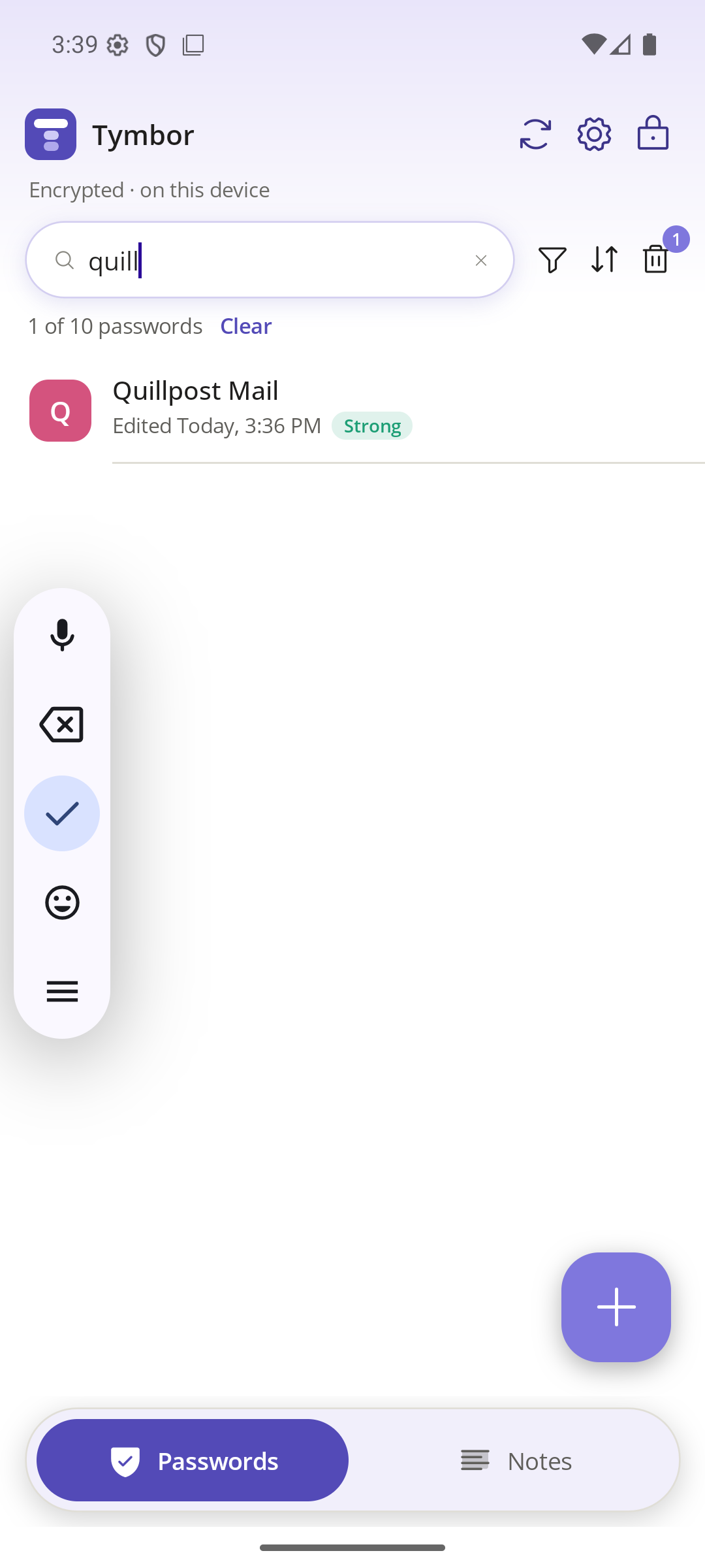 Search, filters, labels on the phone